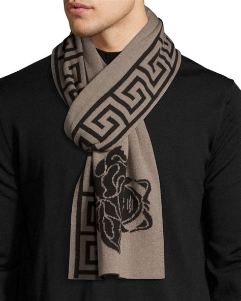 blanket scarves men versace|Versace tie clip.